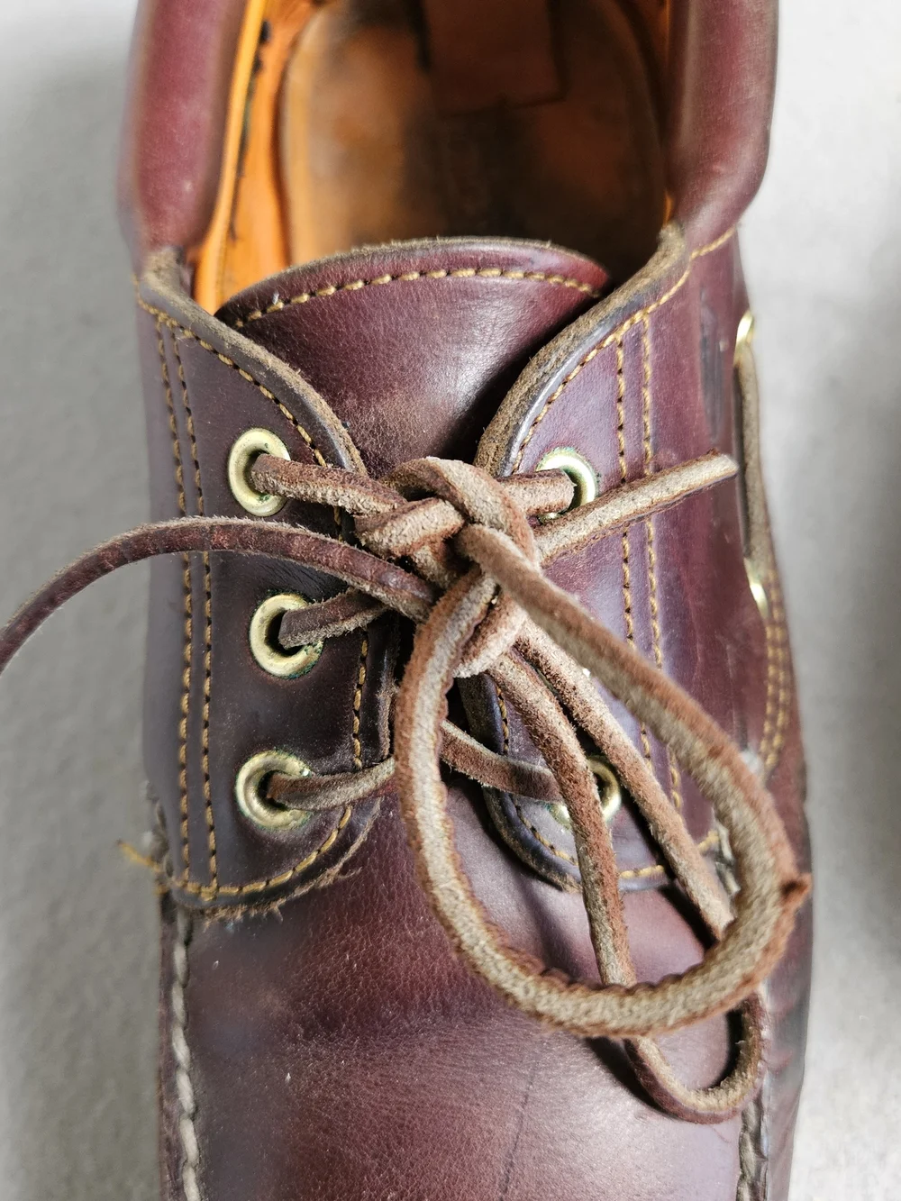 Timberland 3-Eye Classic Lug Burgundy Leather Boat Shoes Men Size 12